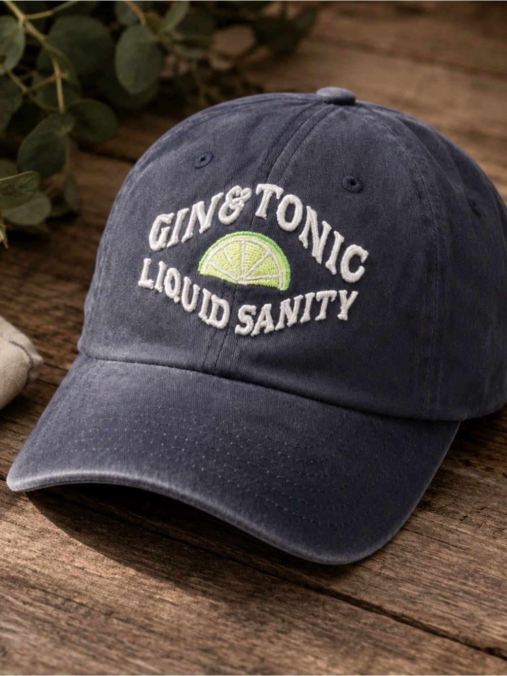 American Needle Gin & Tonic Liquid Sanity Navy Baseball Cap Hat NW